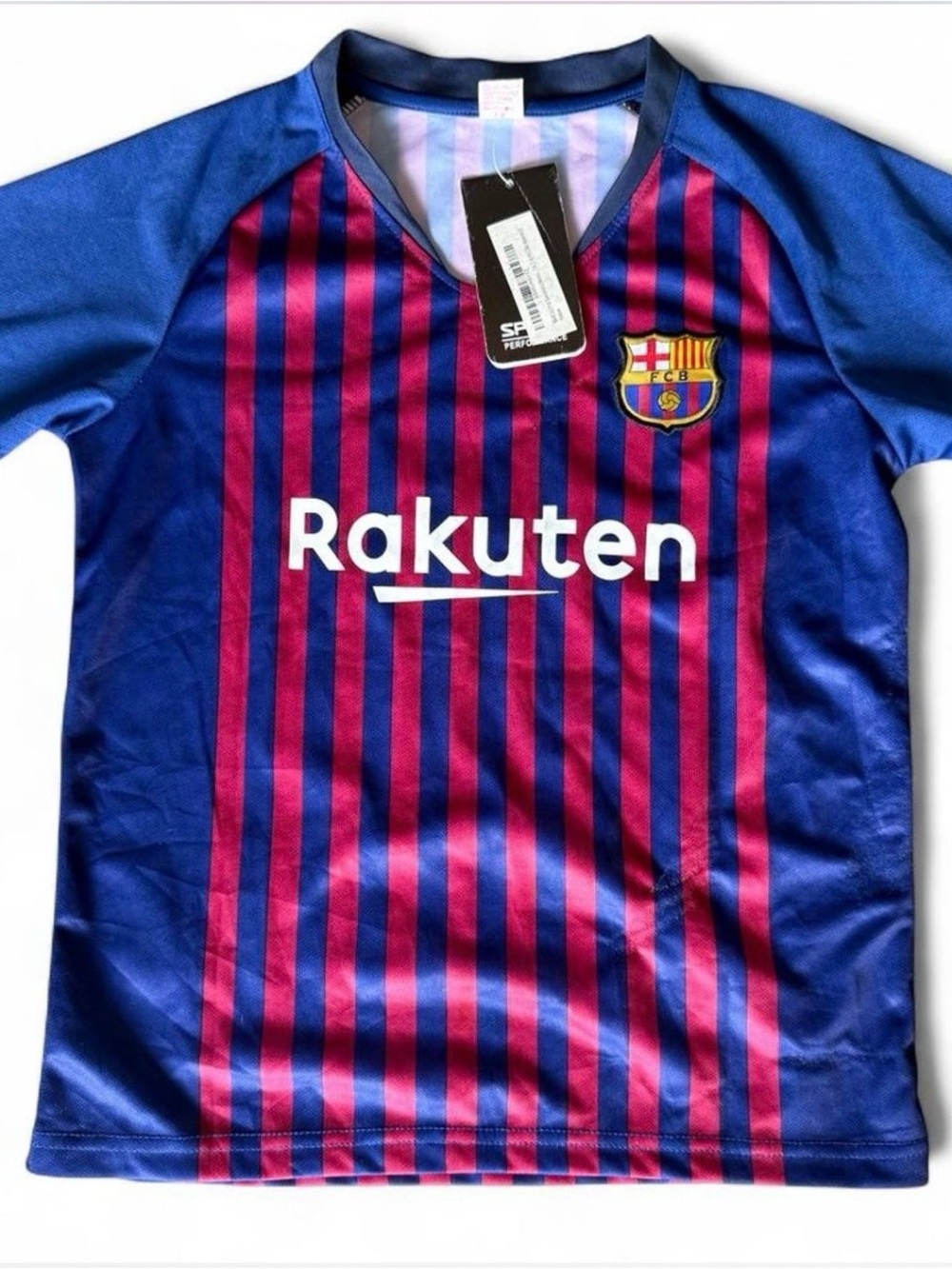 FC Barcelona Kids' Blue & Red Soccer Jersey with Rakuten Logo